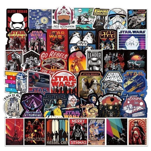 Lot of 100 Random Vinyl Star Wars Stickers - Picture 5 of 5